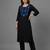 Black embroidered rayon kurta set