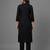 Black embroidered rayon kurta set