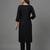 Black embroidered rayon kurta set