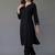 Black embroidered rayon kurta set