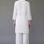 White embroidered rayon kurta set