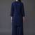 Blue embroidered rayon kurta set