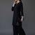 Black embroidered rayon kurta set