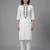 White embroidered rayon kurta set