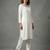 White embroidered rayon kurta set