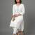 White embroidered rayon kurta set