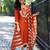 Designer orange chanderi embroidered kurta set with viscose silk dupatta