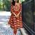 Designer orange chanderi embroidered kurta set with viscose silk dupatta