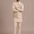 Cream roman silk designer multi embroidery work kurta set for men