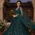 Dark Teal Georgette Lehenga Choli with Heavy Sequins Work & Organza Dupatta