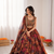 multi color organza silk digital print thread work lehenga choli set