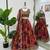 multi color organza silk digital print thread work lehenga choli set