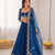 royal blue net thread sequin lehenga choli set