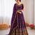 violet vichitra silk thread sequin lehenga choli set