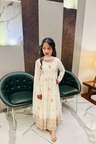 New kids wedding wear heavy embroidery sequence work kurta set