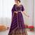 violet vichitra silk thread sequin lehenga choli set