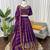 violet vichitra silk thread sequin lehenga choli set