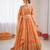 orange georgette thread sequin lehenga choli set