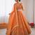 orange georgette thread sequin lehenga choli set