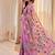 Designer viscose crunchy silk saree with floral embroidery, fancy lace border & swarovski diamond work