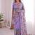 Designer viscose crunchy silk saree with floral embroidery, fancy lace border & swarovski diamond work