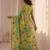 Designer viscose crunchy silk blend saree with floral embroidery, fancy lace border & swarovski diamond work