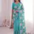  viscose crunchy silk blend saree with floral embroidery fancy lace border & swarovski diamond work