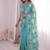  viscose crunchy silk blend saree with floral embroidery fancy lace border & swarovski diamond work