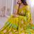 Designer viscose crunchy silk saree with floral embroidery, fancy lace border & swarovski diamond work
