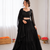 black georgette thread sequin lehenga choli set