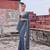 Royal Blue Color  khatali handwork and real mirror work  Georgette Saree