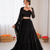 black georgette thread sequin lehenga choli set