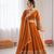 orange jatan silk thread sequin lehenga choli set