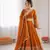 orange jatan silk thread sequin lehenga choli set