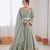 sea green jatan silk thread sequin lehenga choli set