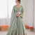 sea green jatan silk thread sequin lehenga choli set