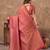 maroon silk blend floral woven zari design saree with blouse piece 