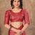 maroon silk blend floral woven zari design saree with blouse piece 