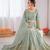 sea green jatan silk thread sequin lehenga choli set