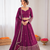 purple jatan silk thread sequin lehenga choli set