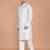 Men's woven design mandarin collar cotton straight kurta