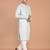 Men's woven design mandarin collar cotton straight kurta