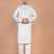 Men's woven design mandarin collar cotton straight kurta