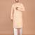 Men's woven design mandarin collar cotton straight kurta