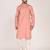 Men's self embossed designer cotton kurta