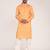 Men's self embossed designer cotton kurta