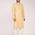 Men's woven design mandarin collar cotton straight kurta