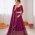 purple jatan silk thread sequin lehenga choli set