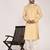 Men's woven design mandarin collar cotton straight kurta