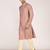 Men's woven design mandarin collar cotton straight kurta